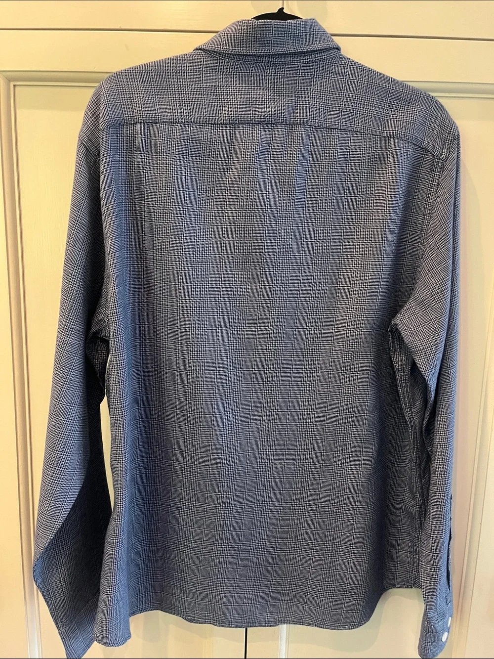 Banana Republic Navy-Blue Micro-Check Button-Down Shirt